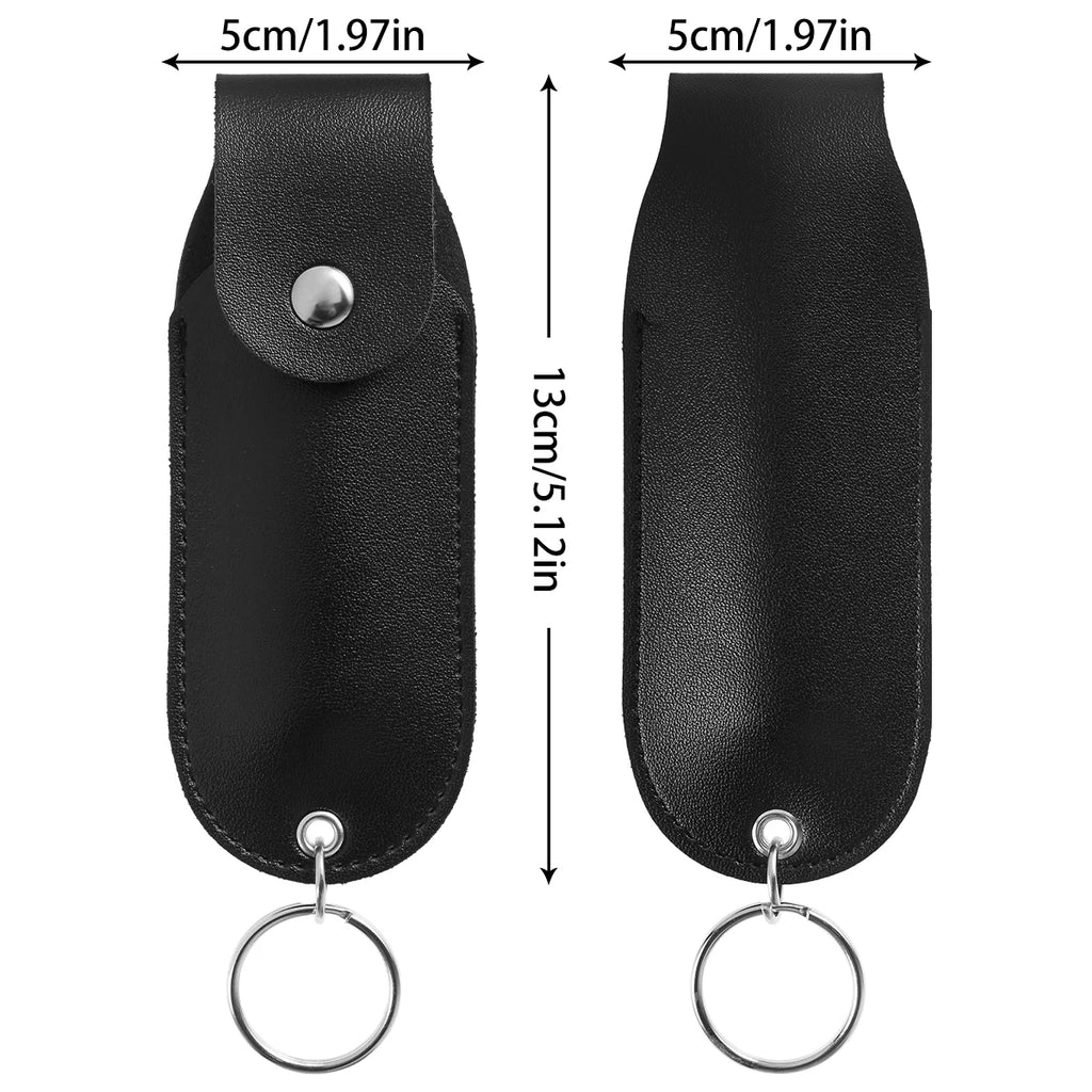 Pepper Spray Holster Mini Portable Pepper Spray Holder Self Defense Spray Leather Holder Keychain Journey Climbing Accessories Zpaxo