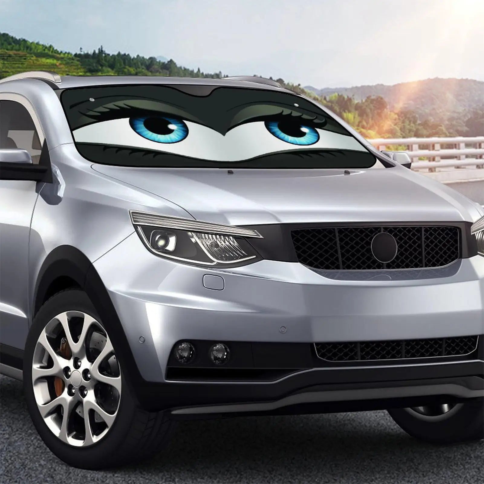 Cartoon Folding Car Sunshade Windshield Protector UV Heat Protection