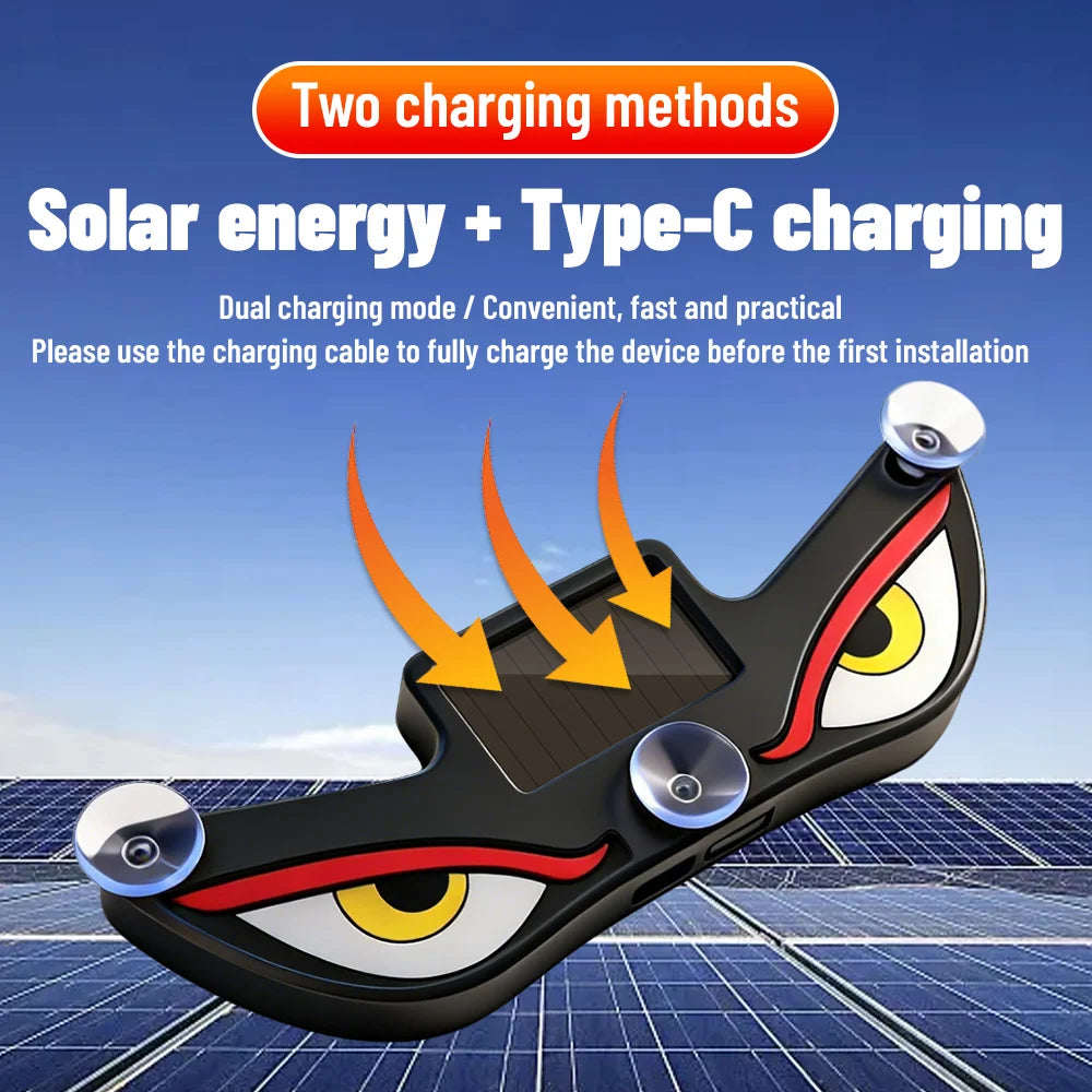 Blinking Animated Sun Magic Eye Car LED Light Dynamic Decorative Lamp