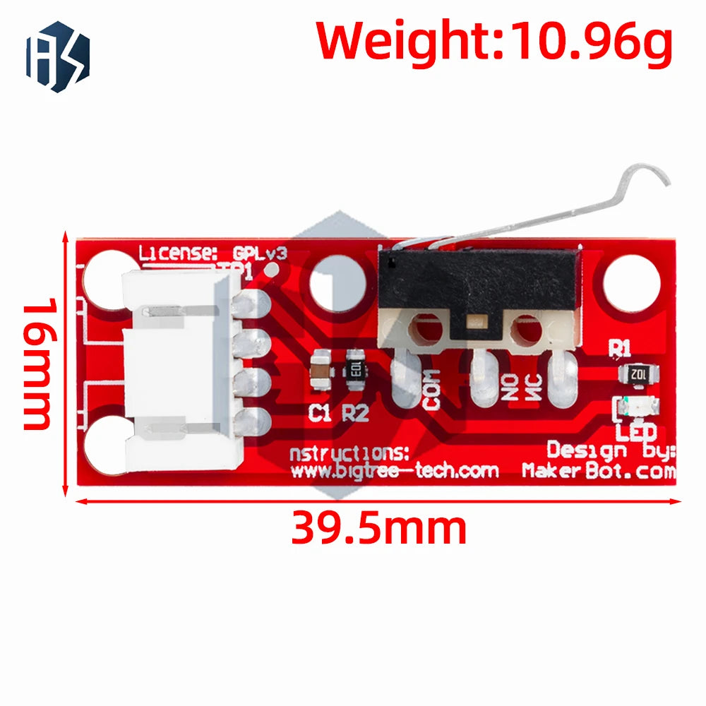 Endstop Switch For Arduino End Stop Limit Switch and Cable Mechanical Endstop For CNC RAMPS 1.4 Board 3D Printer Parts Zpaxo