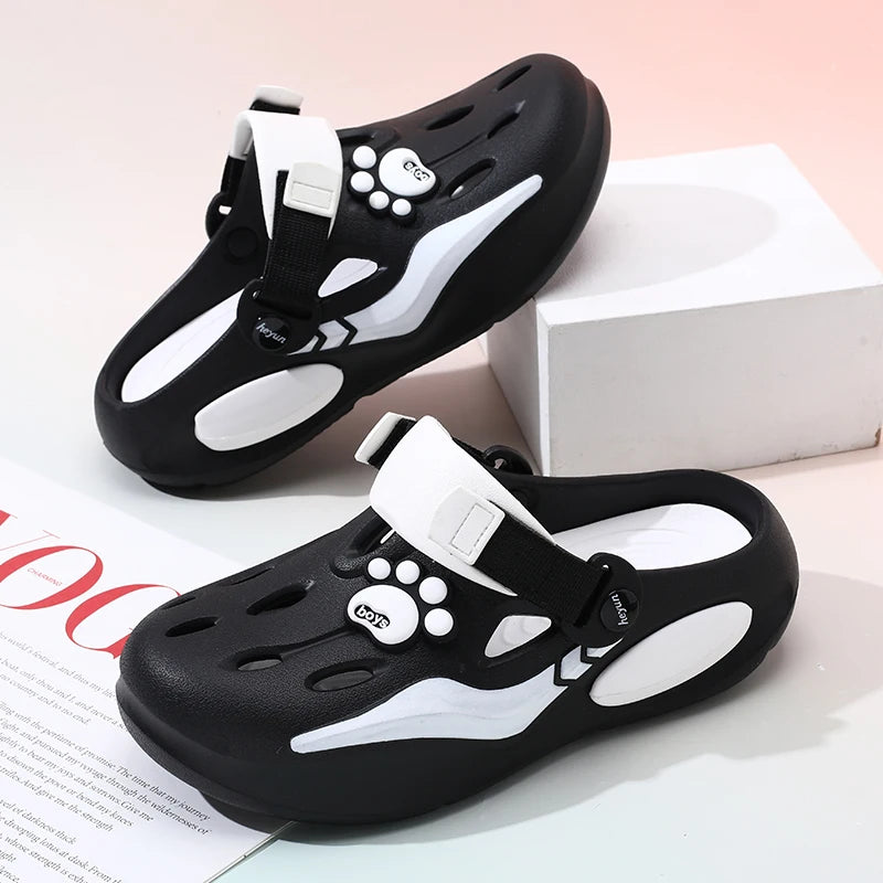Women Home Slippers Garden Clogs Shoes Men's Sandals Flip Flops Zpaxo black 39-40