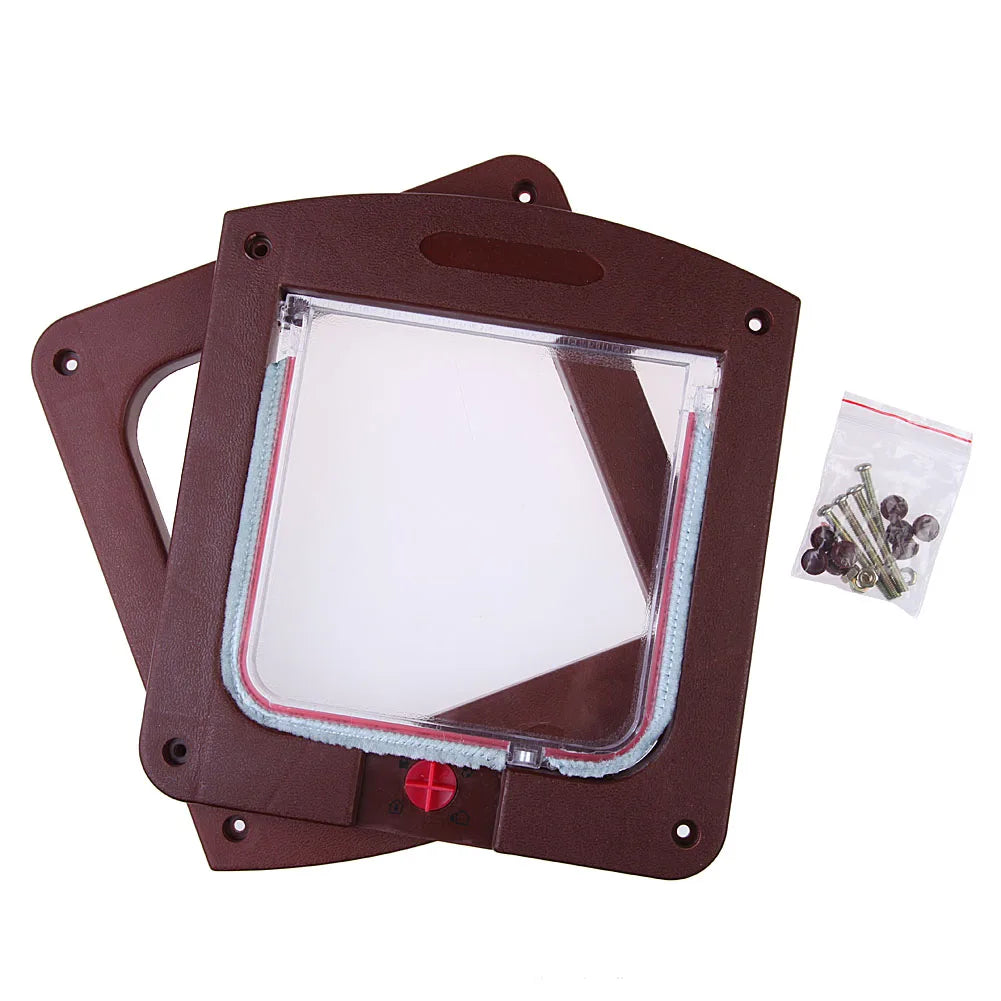 Lockable Kitten Dog Pet Lock Transparent Design Security Wall Lock Weatherproof Anti-deform for Cats Doggie Kittens Zpaxo