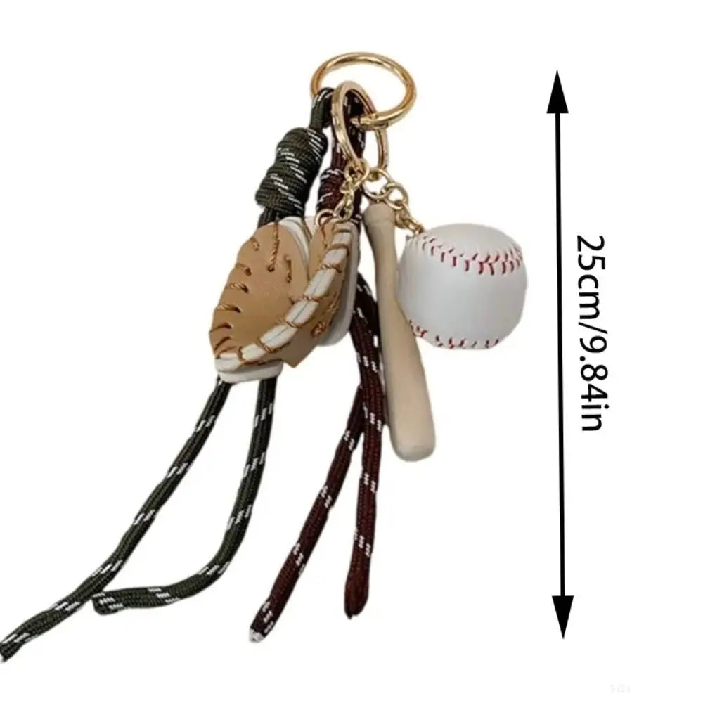 Bag Charms Baseball Braid Rope Pendant Nylon Bag Decoration Braid Rope Bag Charms Key Ring Bag Accessories Car Key Chain Unisex Zpaxo