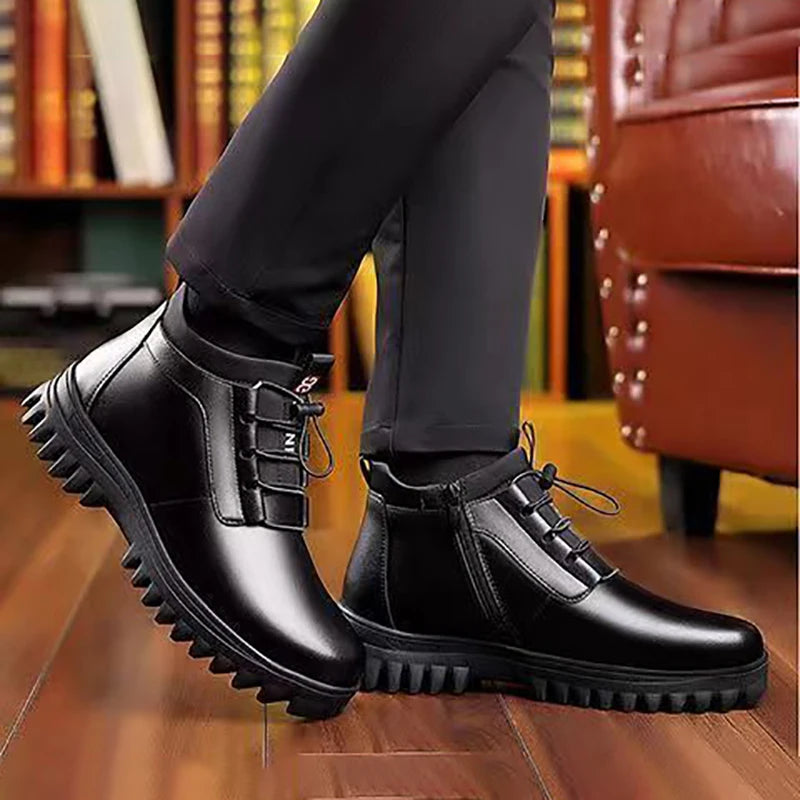 Men's Thickened Cotton Shoes Winter Cold Resistant Casual Wool Boots Zpaxo