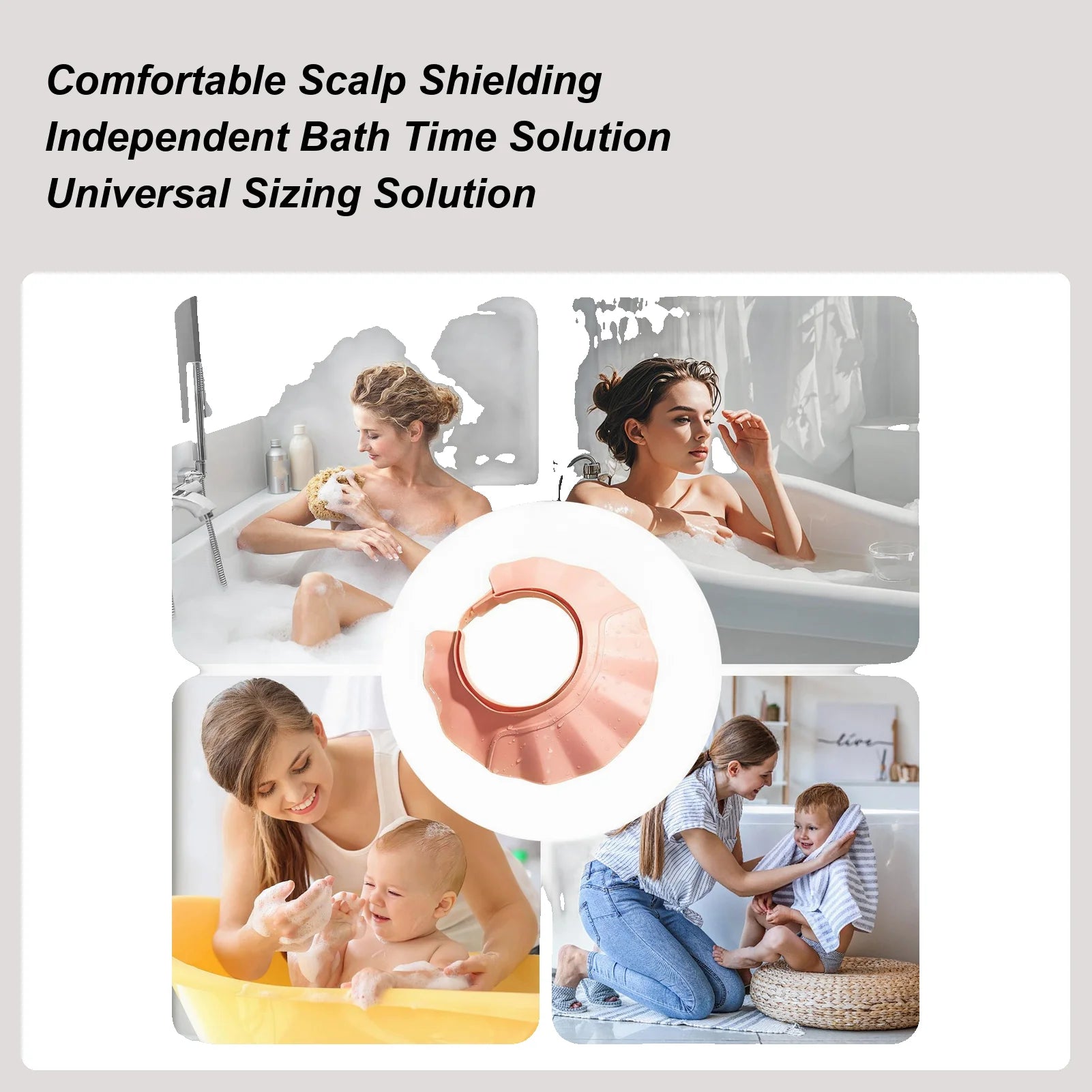 Shower Visor For Kids Wide Brim Adjustable Shampoo Protection Hat Baby Hair Wash Hat For Toddler Adults Children Boys Girls Zpaxo