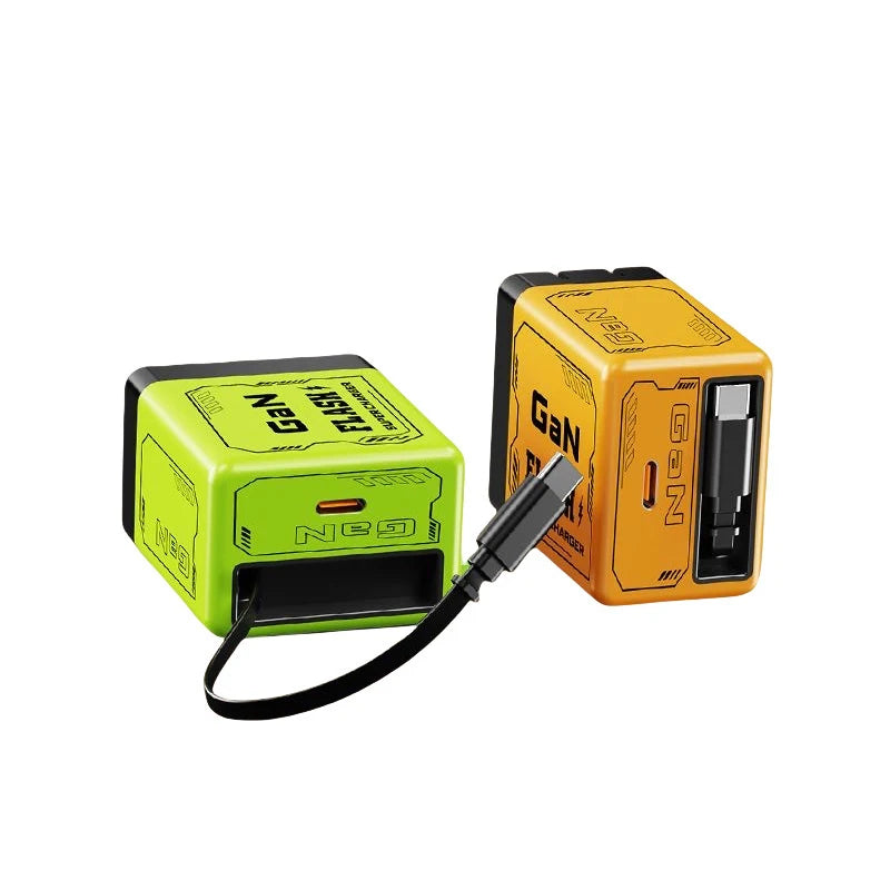 120W Gan Charger Retractable Cable PD3 0 Fast Charging Iphone