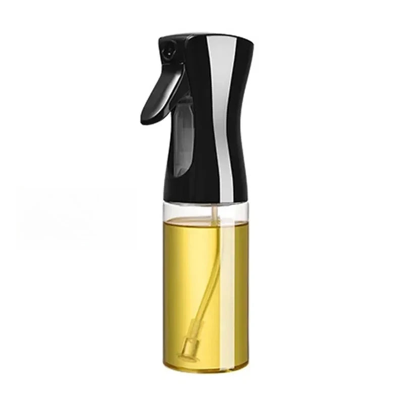 200/300/500ml Oil Spray Bottle Kitchen Baking Olive Oil Dispenser Camping BBQ Baking Salad Vinegar Soy Sauce Sprayer Containers Zpaxo black 300ml Plastic