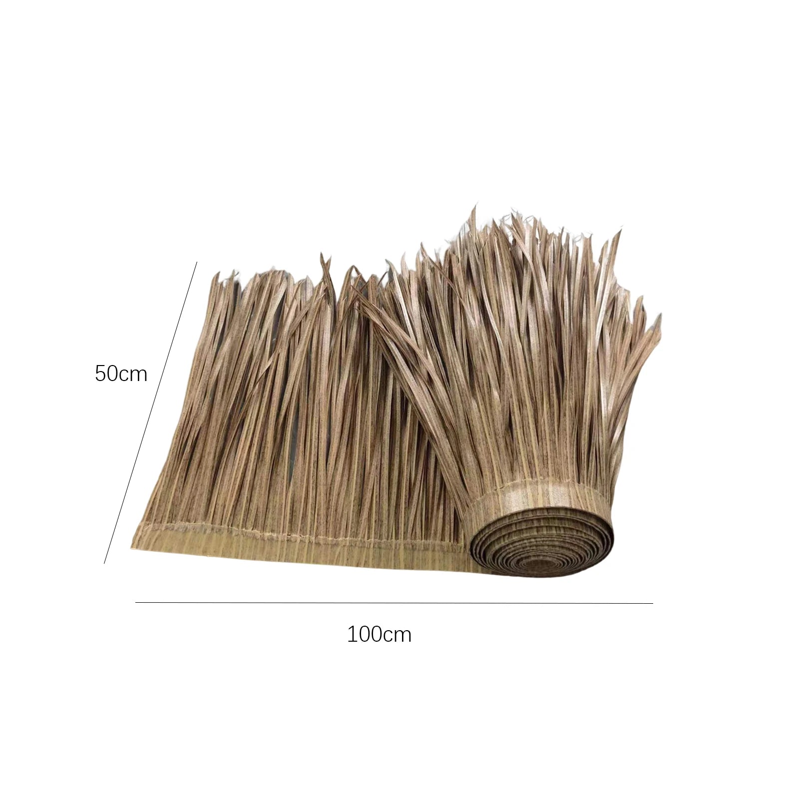Grass Artificial Thatch Roofing for Outdoor Garden Patio Umbrella Cover 1mx50cm Straw Roof Thatch Simulation Panel Palm Thatch Zpaxo F