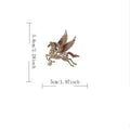 Light Luxury Crystal Wing Horse Brooches Women Fashiona Sweater Coat Zpaxo ONESIZE