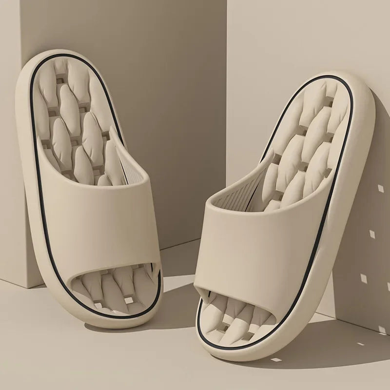 Anti-slip Silent Durable Home Bathroom Men's Women's Slippers Feeling