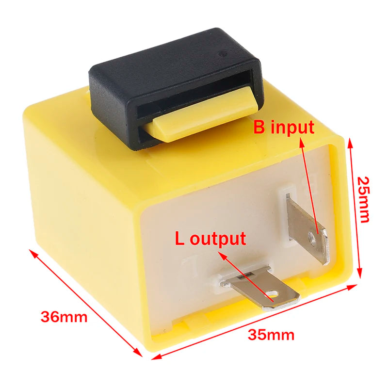 12V 2 Pin Adjustable LED Indicator Flasher Relay Module Motorcycle