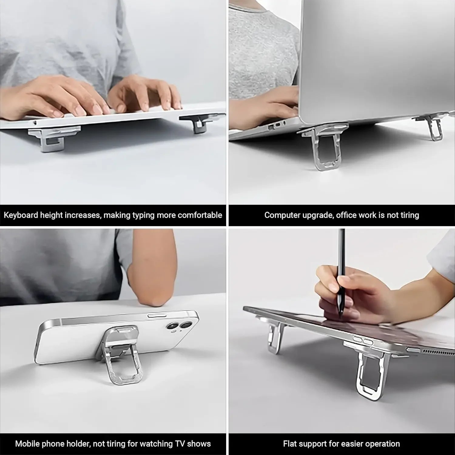 All-in-one Portable Foldable Laptop Stand Plastic Base Concealed