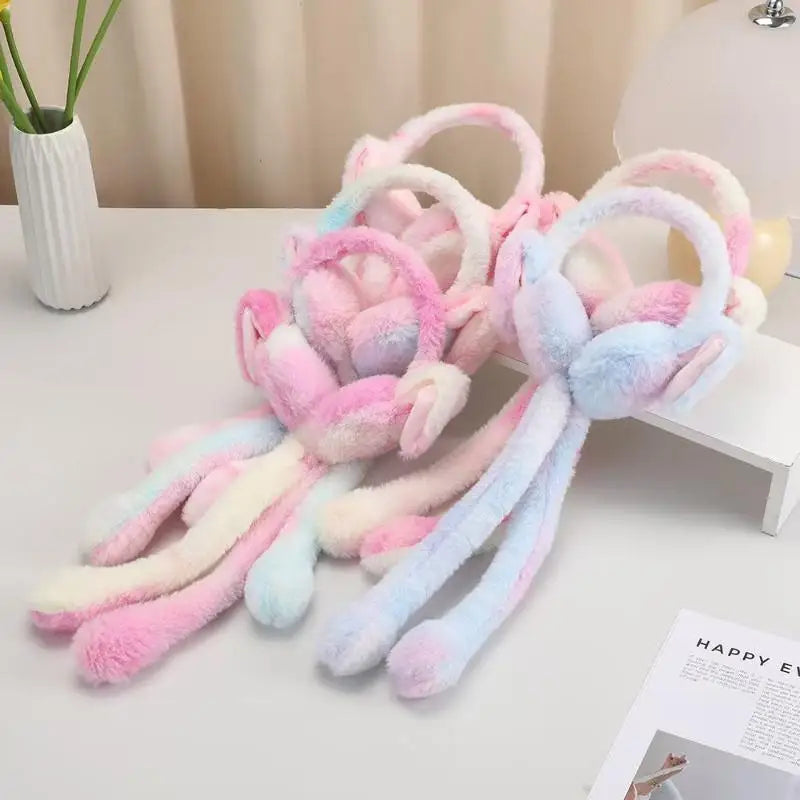 Soft Plush Rabbit Ears Ear Muffs Warm Fashionable Home Protections Zpaxo