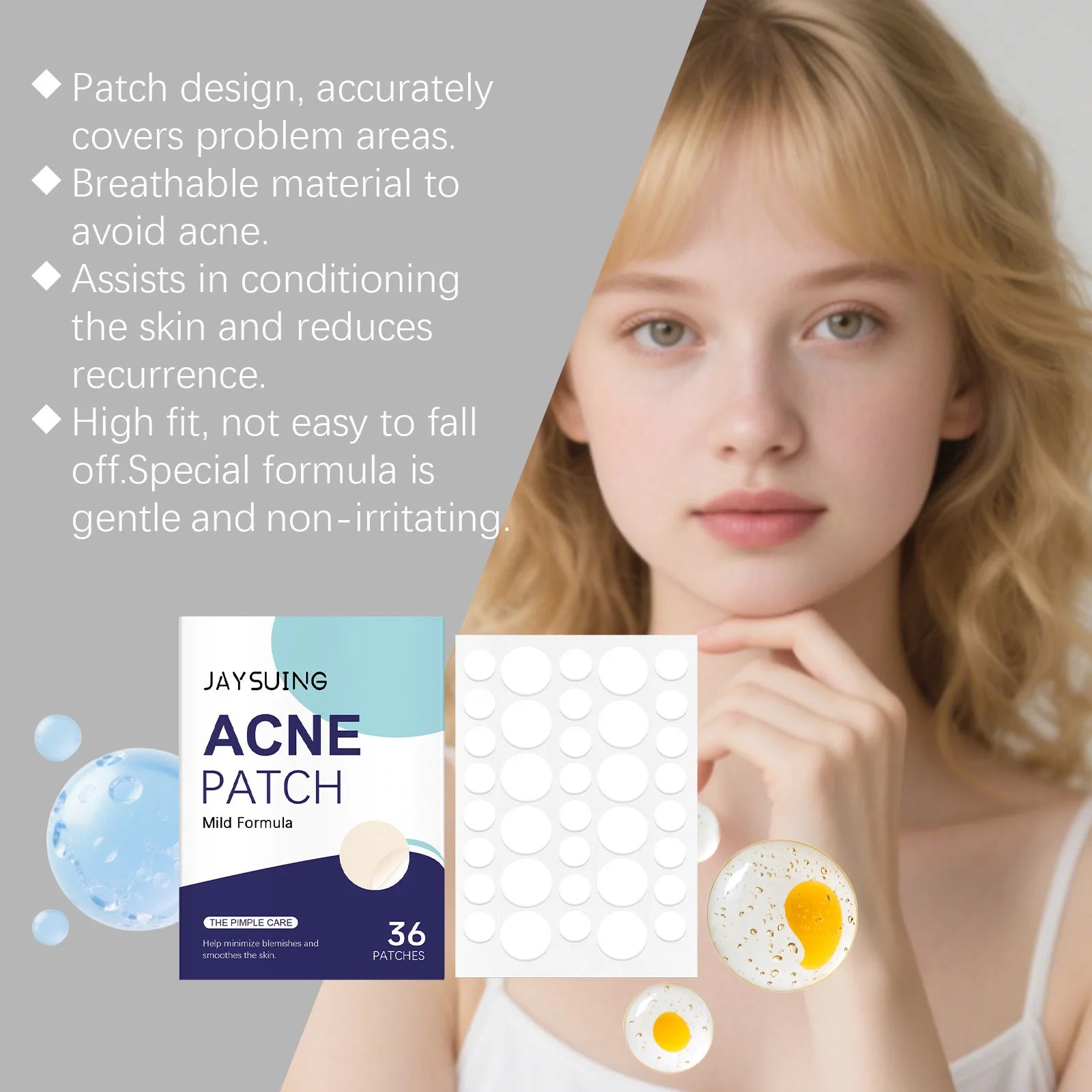 Jaysuing Salicylic Acid Pimple Patches 36pcs – Acne Patch Acne Pimple Patches Zpaxo