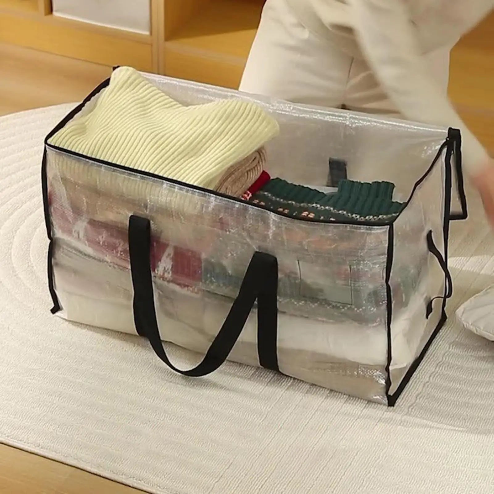 Moving Bags Transparent Heavy Duty Waterproof Carrying Pouch Large