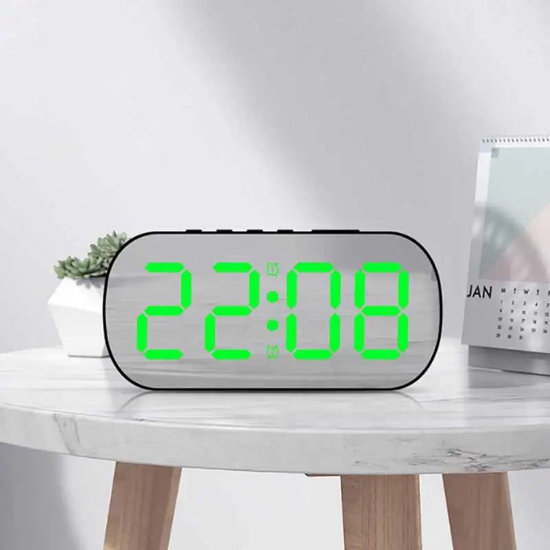 3D LED Digital Alarm Clock with Large Display - Dual Alarm, Snooze, Temperature & Date - 5 Level Brightness & Night Mode Moder Zpaxo