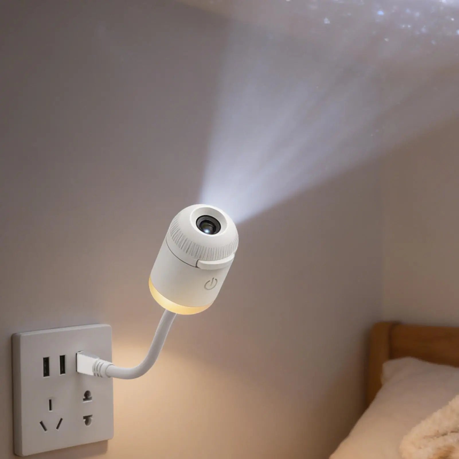 1 Usb Mini Galaxy Star Projector Night Light 12 Films Starry Sky