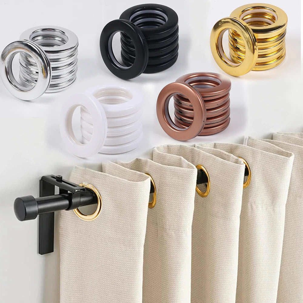 20Pcs Curtain Grommets Curtain Buckle Rings Round Curtain Eyelet Rings Low-Noise Sliding Roman Rings Zpaxo