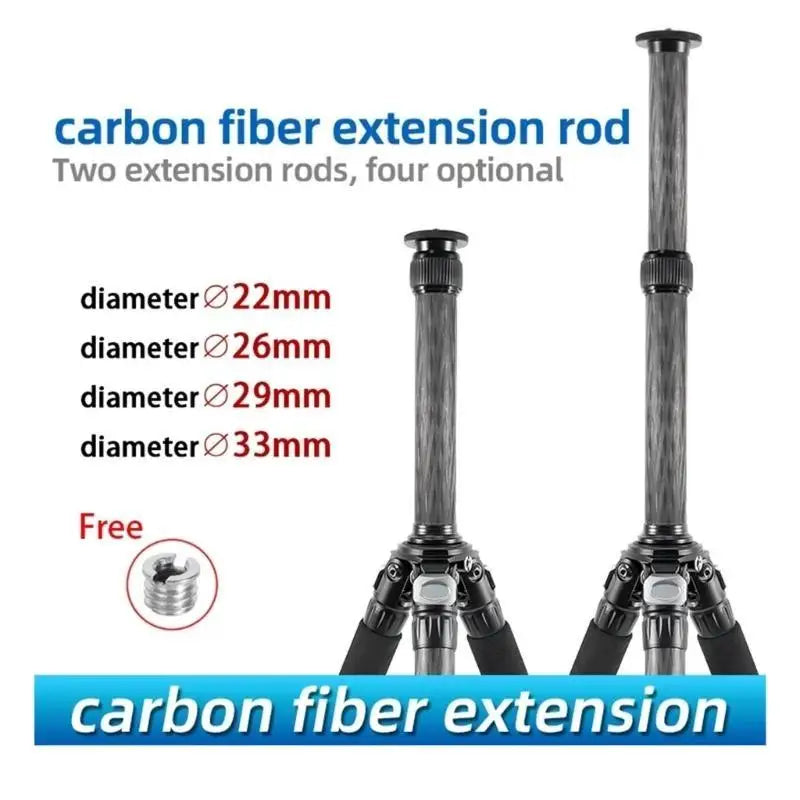 652F Upgraded Gimbal Extension Pole Rod 1 4 3 8 Screw Thread Tripod Zpaxo