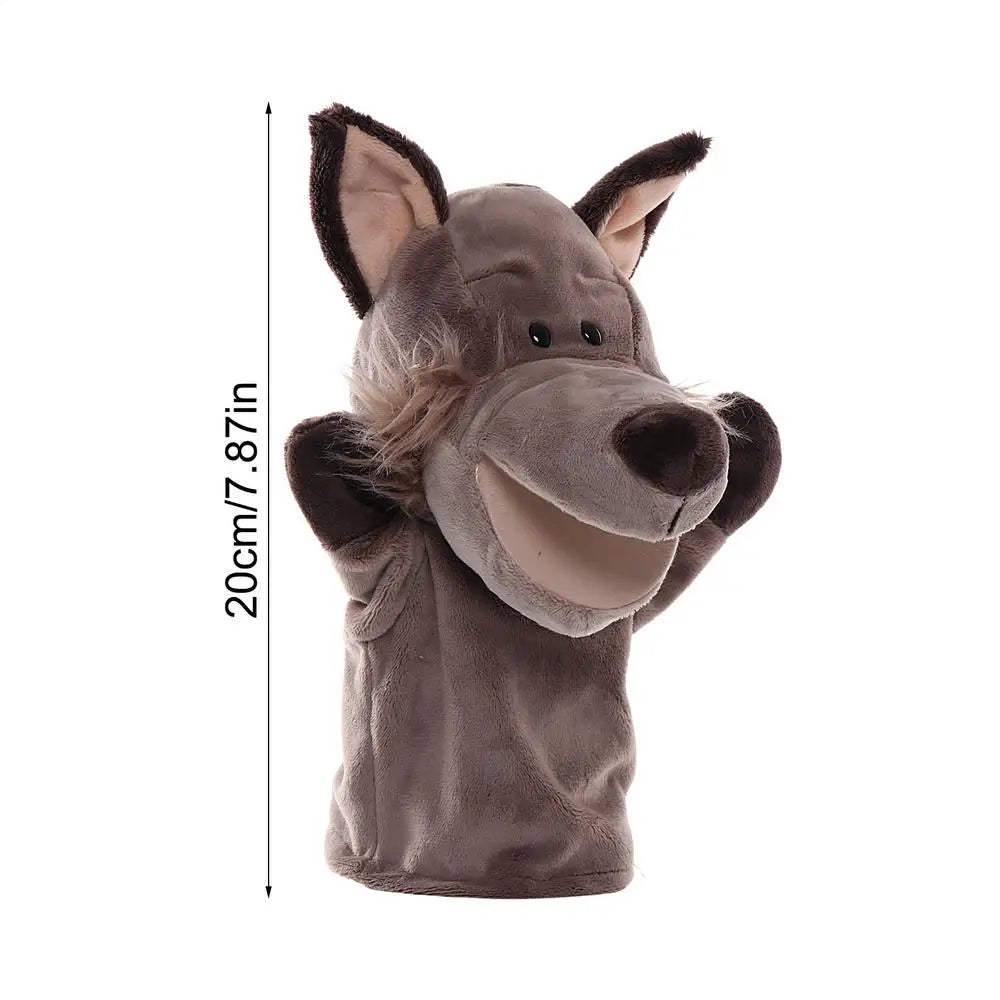 Hand Puppets 25cm/9.84 Inch Plush Finger Puppets Toy Funny Cartoon Doll Theater Performance Supplies For Boys And Girls Zpaxo GRAY United States