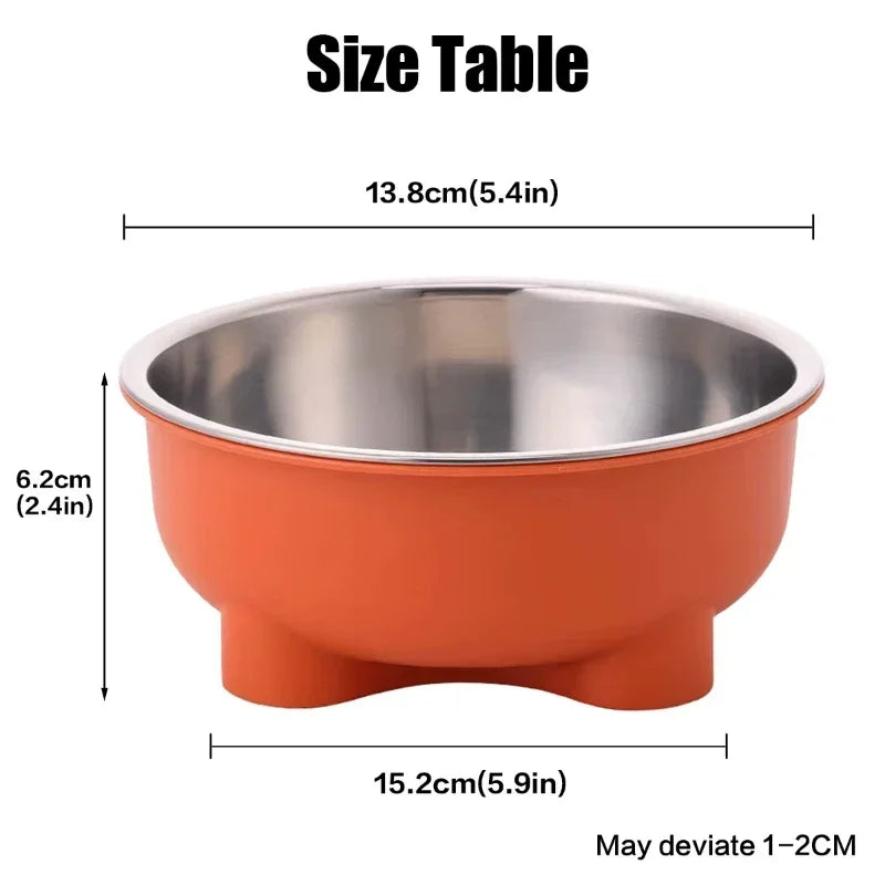 A Stainless Steel Pet Dog Bowl Anti Slip Four-Legged Solid Color Dog Bowl and Cat Bowl Easy To Clean for Indoor and Outdoor Use Zpaxo