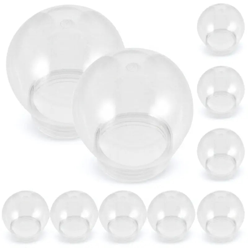 Clear Plastic Snow Globes Round Ball Lightweight DIY Empty Water