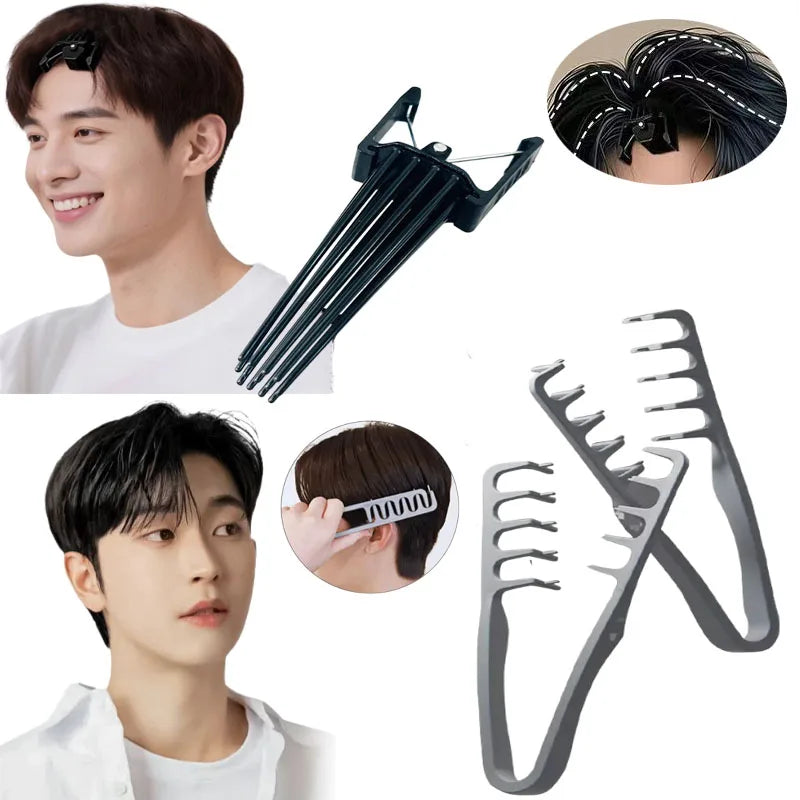Male Female Curly Hair Styling Tool Fluffy Texture Comb Root Clip