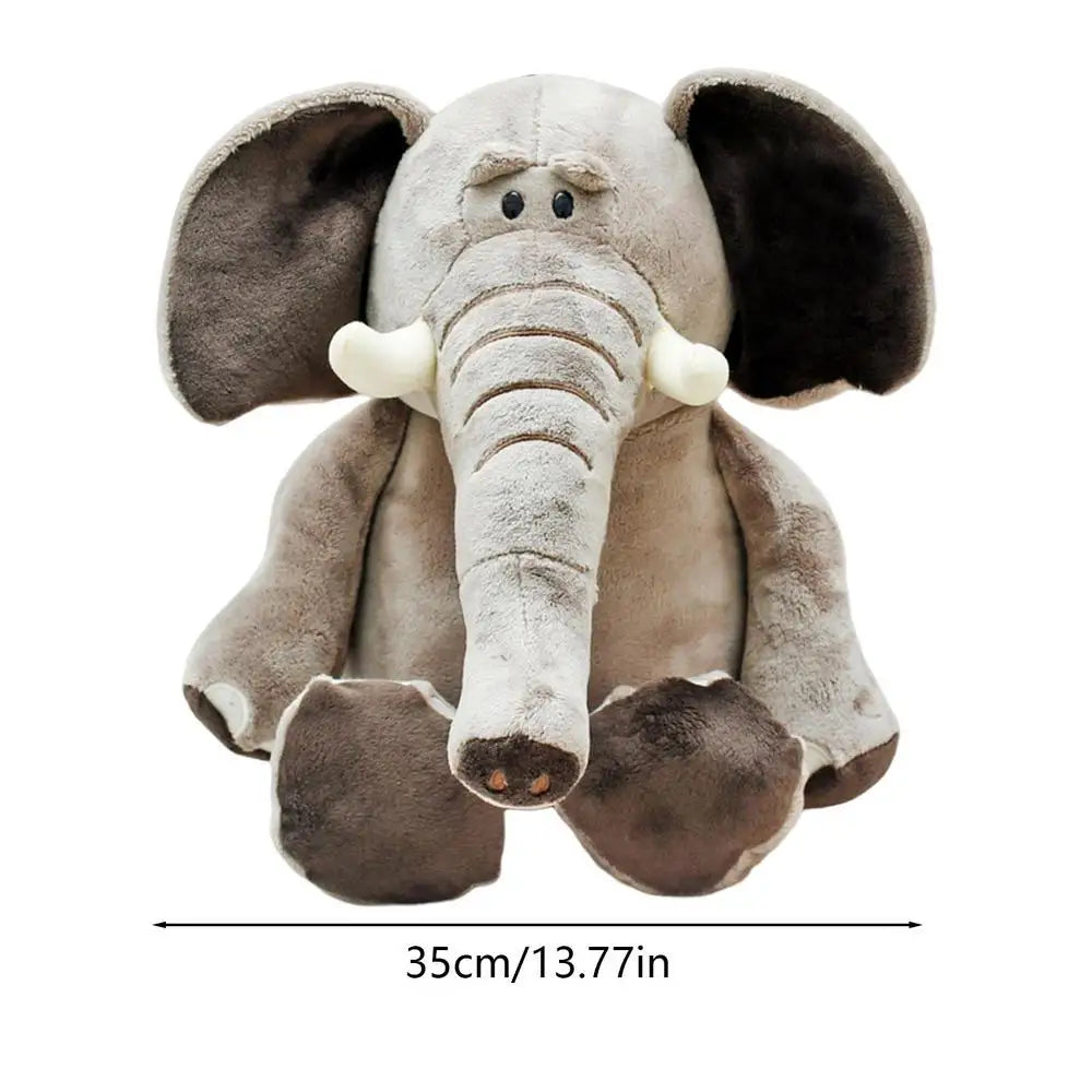 Jungle Animal Plush Toys Stuffed Lion Elephant Giraffe Soft Plush Dolls for Kids Cute Animal Plush Toys Children Birthday Gift Zpaxo elephant about 35cm United States