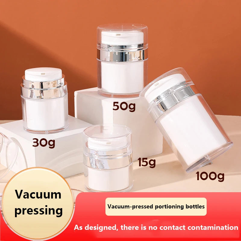 15ml 30ml 50ml 100ml vacuum-pressed bottles for face cream lotion eye cream foundation liquid and separator portioned bottles Zpaxo