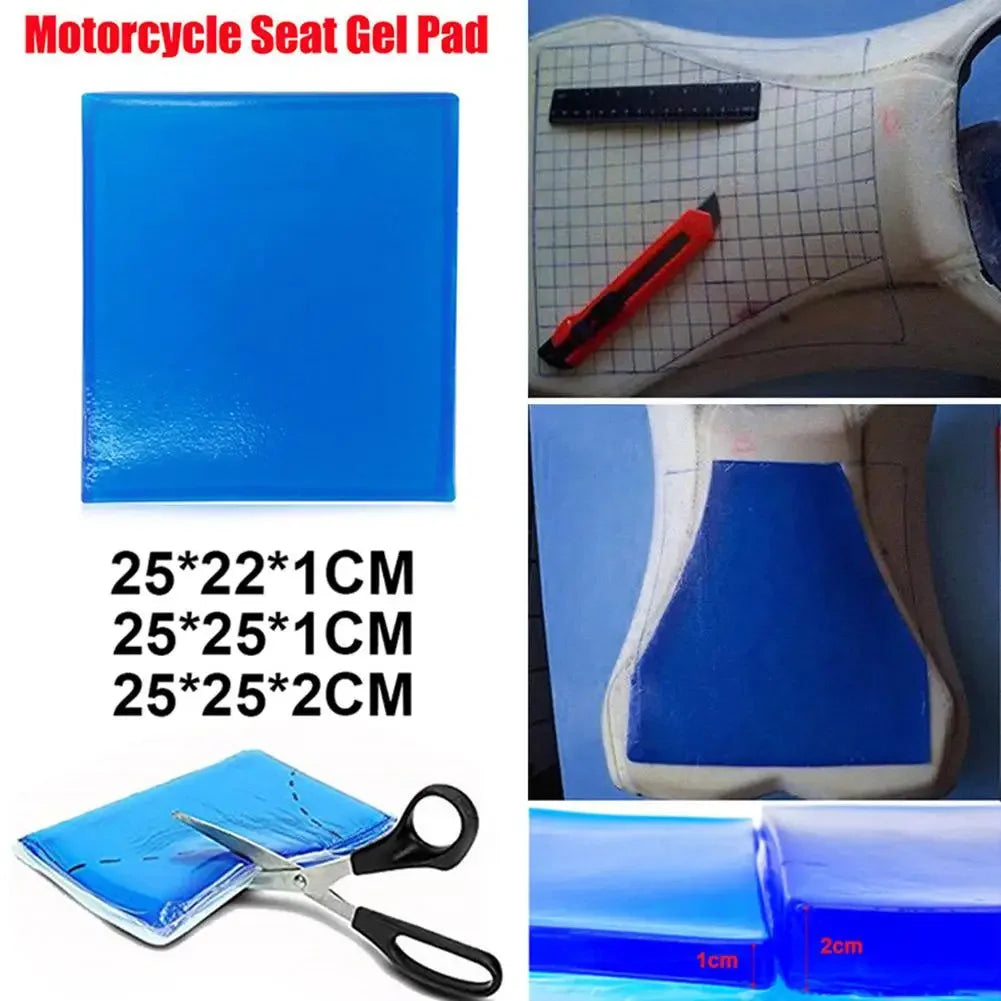 New Motorcycle Seat Gel Pad Shock Absorption Mat Motorbike Scooter Comfortable Soft Gel Cushion Motor Bike Modified Seat Pads Zpaxo