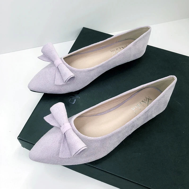 Flat shoes for women 2025 Spring and Autumn new casual point toe shallow mouth comfortable flat shoes Large size women's shoes Zpaxo