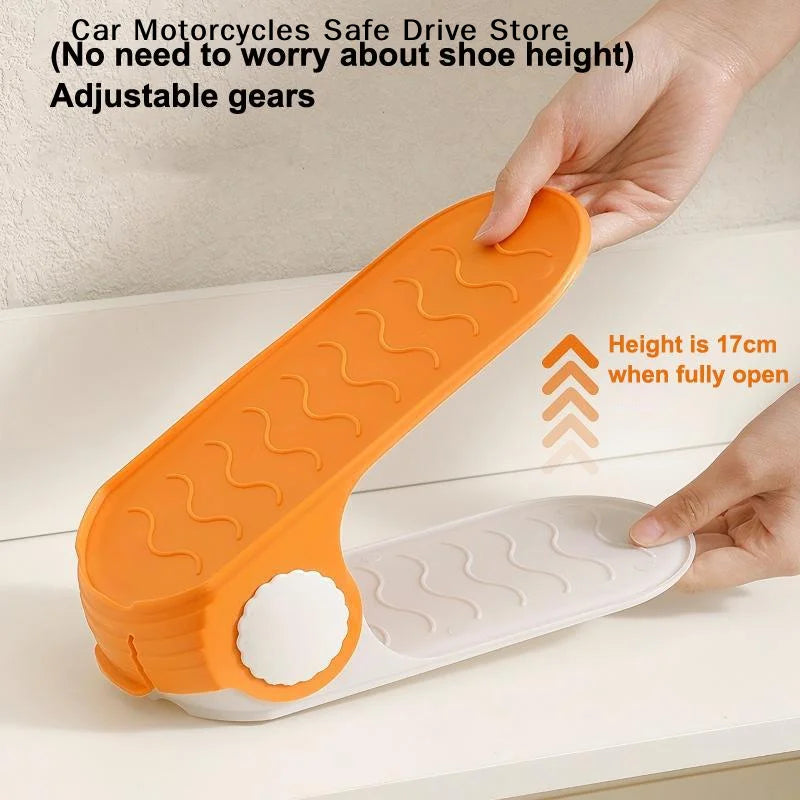 MNew Adjustable Shoes Rack Double Layer Space Saving Shoe Slots
