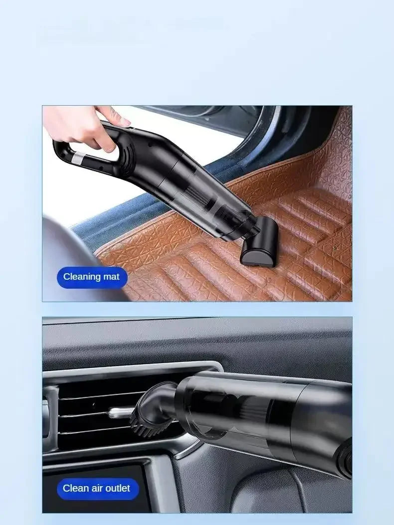 Portable Handheld Car Vacuum High Suction Wet Dry Cleaner for Auto Interior Household Water Absorption Lightweight Cordless Zpaxo