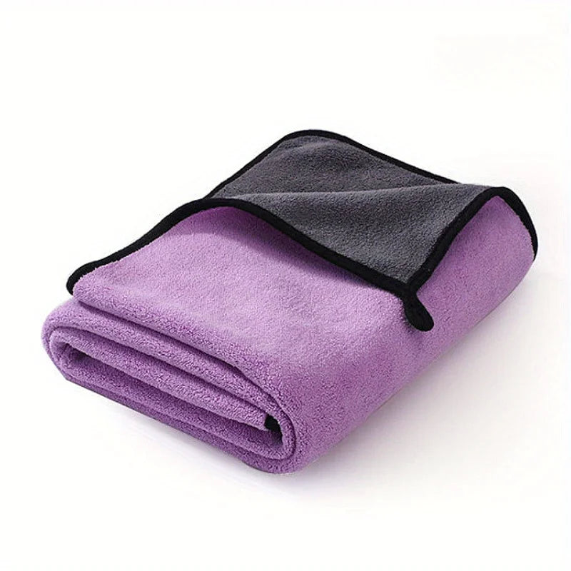 Pet Absorbent Towel, Dog Cat Quick Drying Bath Towel, Ultra-fine Fiber Super Absorbent Pet Towel, Cleaning Supplies Zpaxo purple 30x60cm
