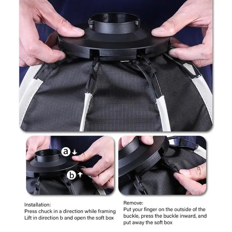 652F Quick Setups Octagonal Soft Light Box Mini Bracket Portable Zpaxo