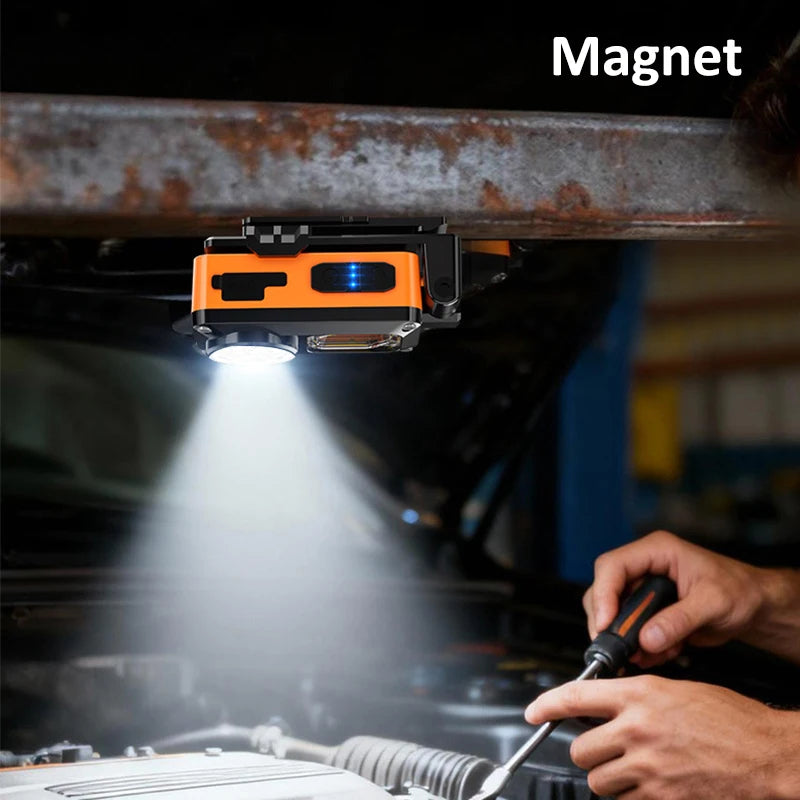 POCKETMAN Rechargeable LED Headlamp – 7 Modes, IPX4, USB-C