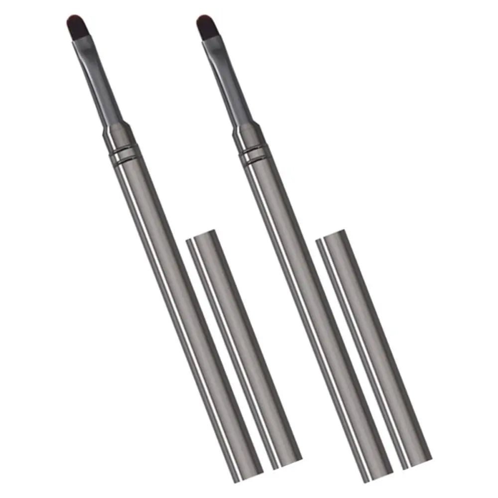 Round Head Nail Art Gel Brush Metal Handle Aluminum Tube Nail Manicure Pen Nail Art Coloring Nail Application Tools Zpaxo