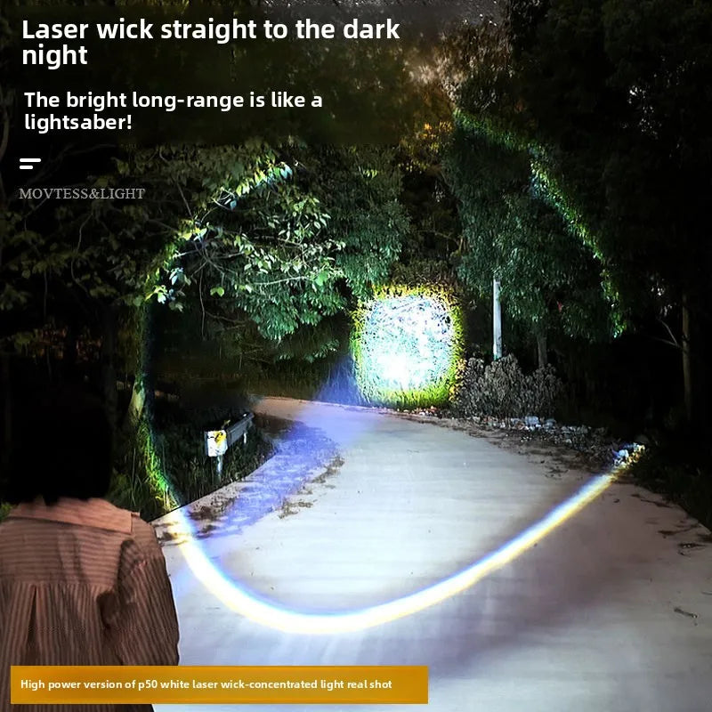 Rechargeable LED Flashlight Zoomable Torch with LCD Display 3 Modes Waterproof High Power Hand Light Outdoor Wilderness Camping Zpaxo