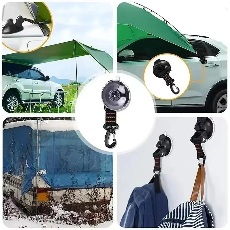 Outdoor Camping Car Tent Suction Cup Buckle Portable Suction Cup Hook Tent Hook Sun Protection Rain Cover Car Window Suction Cup Zpaxo
