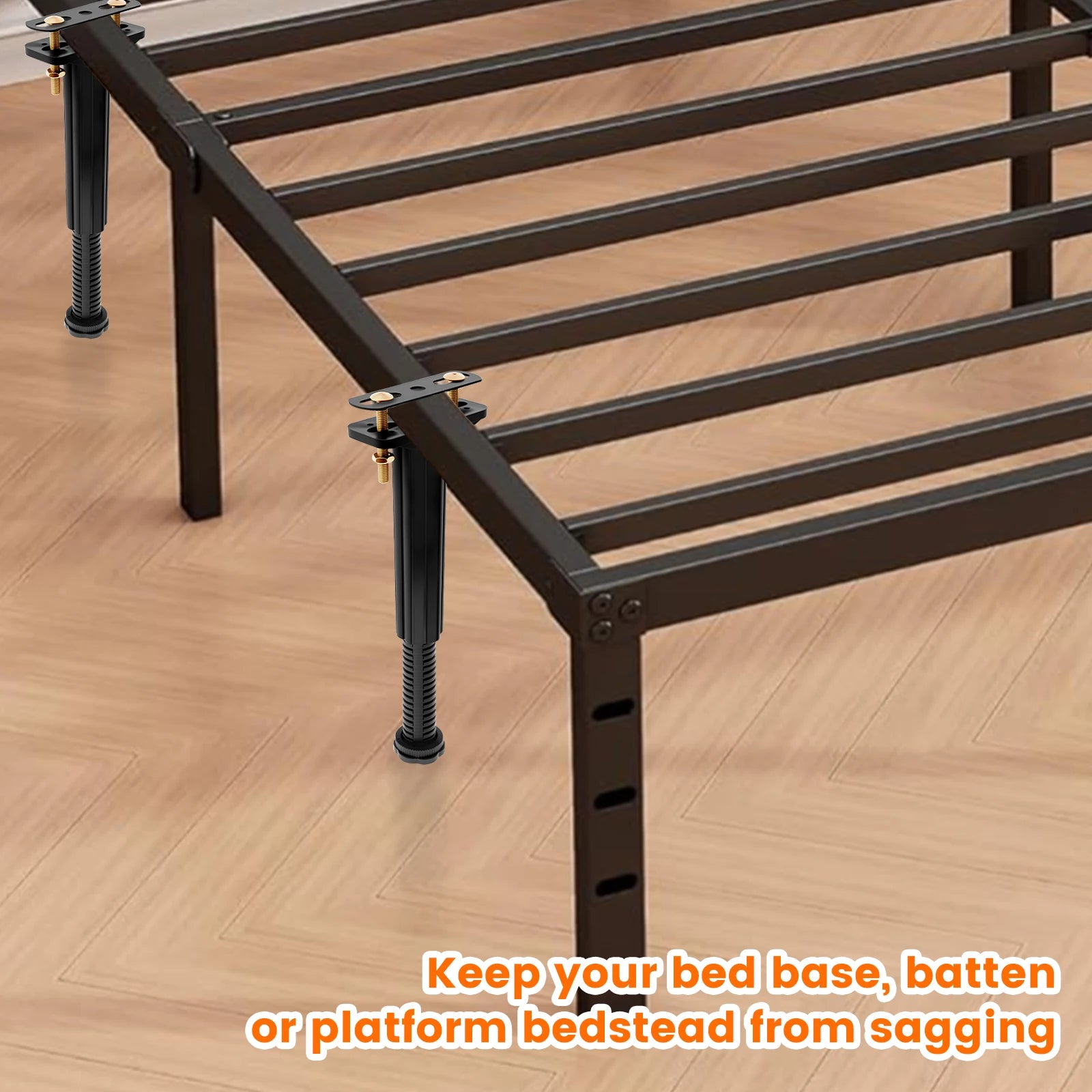 6/4pcs Bed Support Legs Adjustable Height 19-32cm Bed Frame Center Support Legs Metal Bed Replacement Legs for Bed Frame/Bed Ce Zpaxo