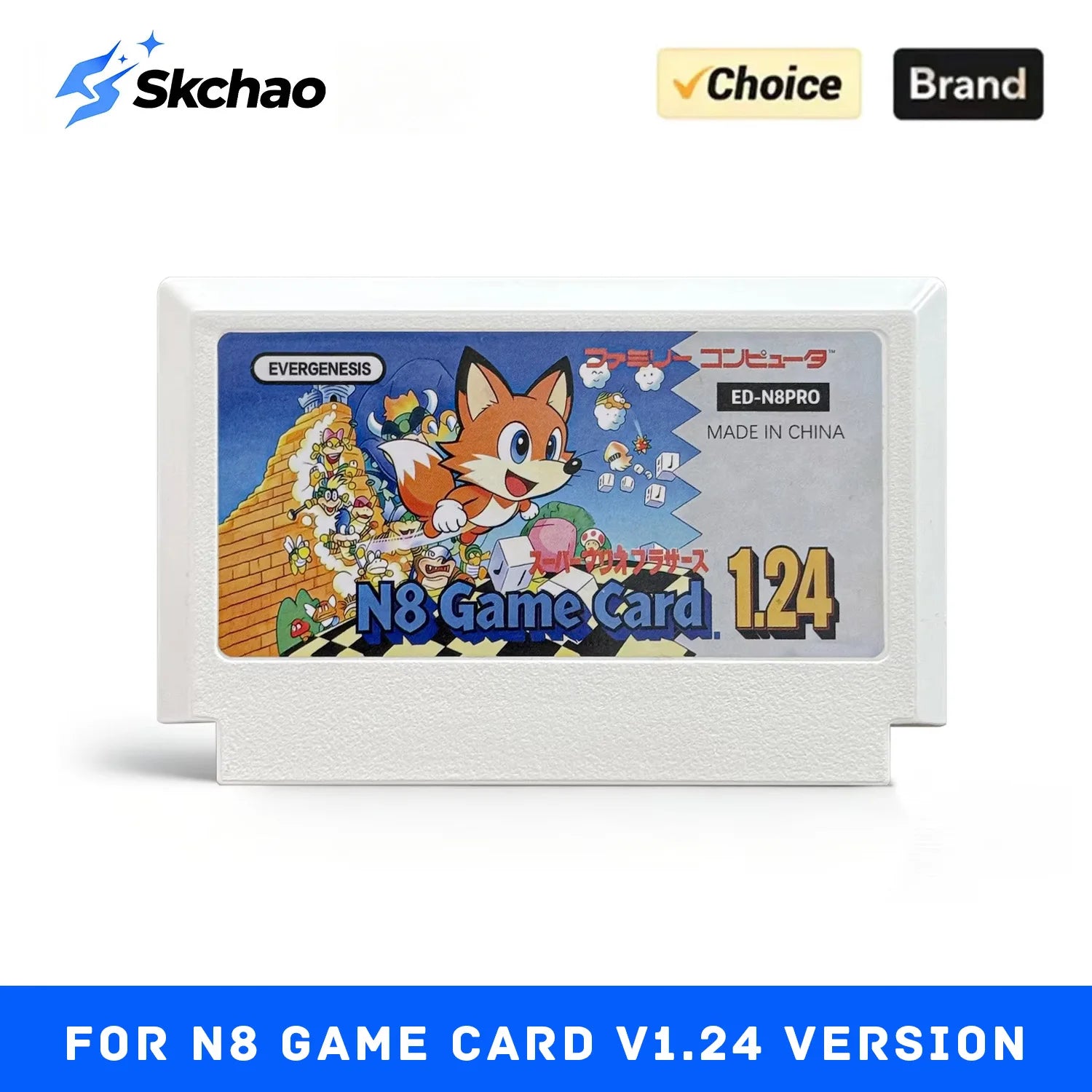 FC N8 Flash Card 2000 in 1 Game Card V1.24 Version Support 177 Mapper For Family Computer Vedio Game Console With 4G TF Card Zpaxo