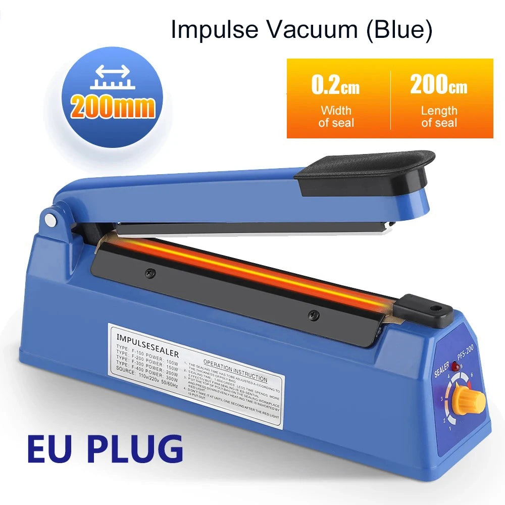 Impulse Sealer Machine Kitchen Food Plastic Manual Sealing Length
