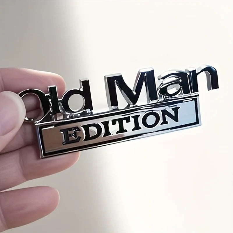 Old Man Edition 3D Emblem Sticker Badge Fender Funny Decals Car Truck