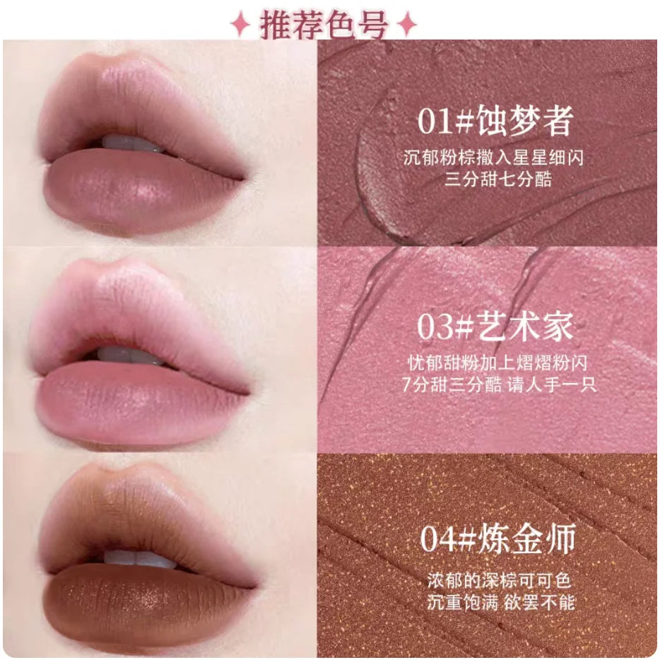 Haggard Emo Monster Series Lip Powder Cream Matte Nude Fog Lipstick Zpaxo