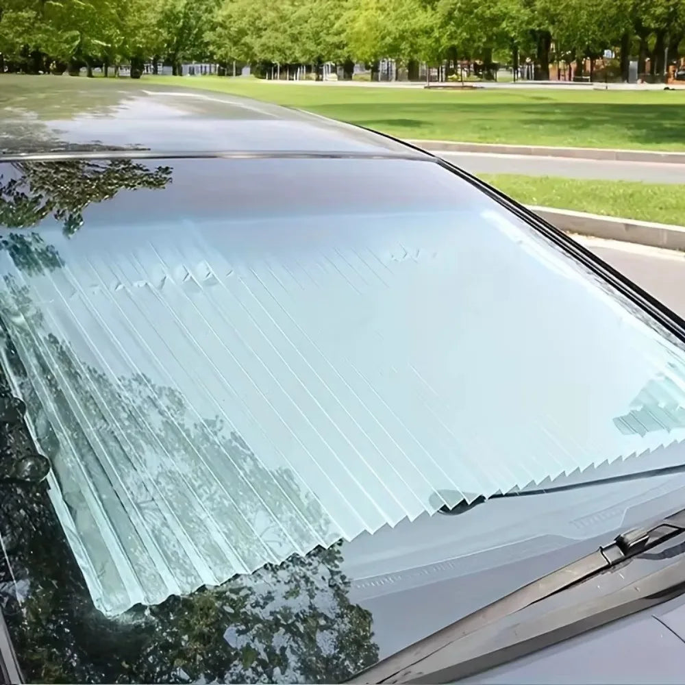Car Windshield Sunshade Curtain Retractable Set Front Rear Window Sun Shade Protector UV Reflective Film Auto Sun Visor Covers Zpaxo