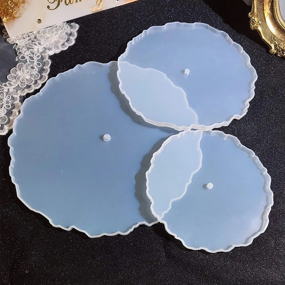 3 Tier Cake Stand Resin Silicone Molds Set Round Epoxy Resin Tray Mold with Hardware Fittings for Cupcake Serving Stand Making Zpaxo