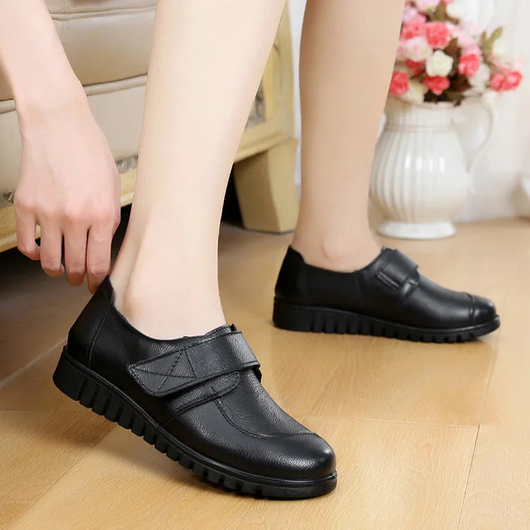 Elegant Women Mules Shoe Solid Leather Summer Slippers Outdoor Casual Zpaxo