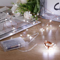 LED Fairy String Light 2M 20LED Battery Operated Copper Wire Warm White for Christmas Wedding Party Decor Indoor OutdoorLighting Zpaxo White
