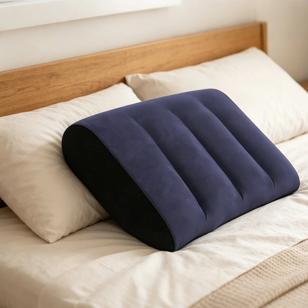 Inflatable Wedge Pillow – Ergonomic Back & Leg Support + Pump