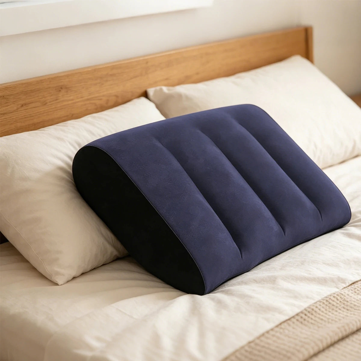 Inflatable Wedge Pillow – Ergonomic Back & Leg Support + Pump